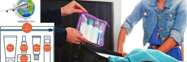 Liquids in hand baggage on Airplane